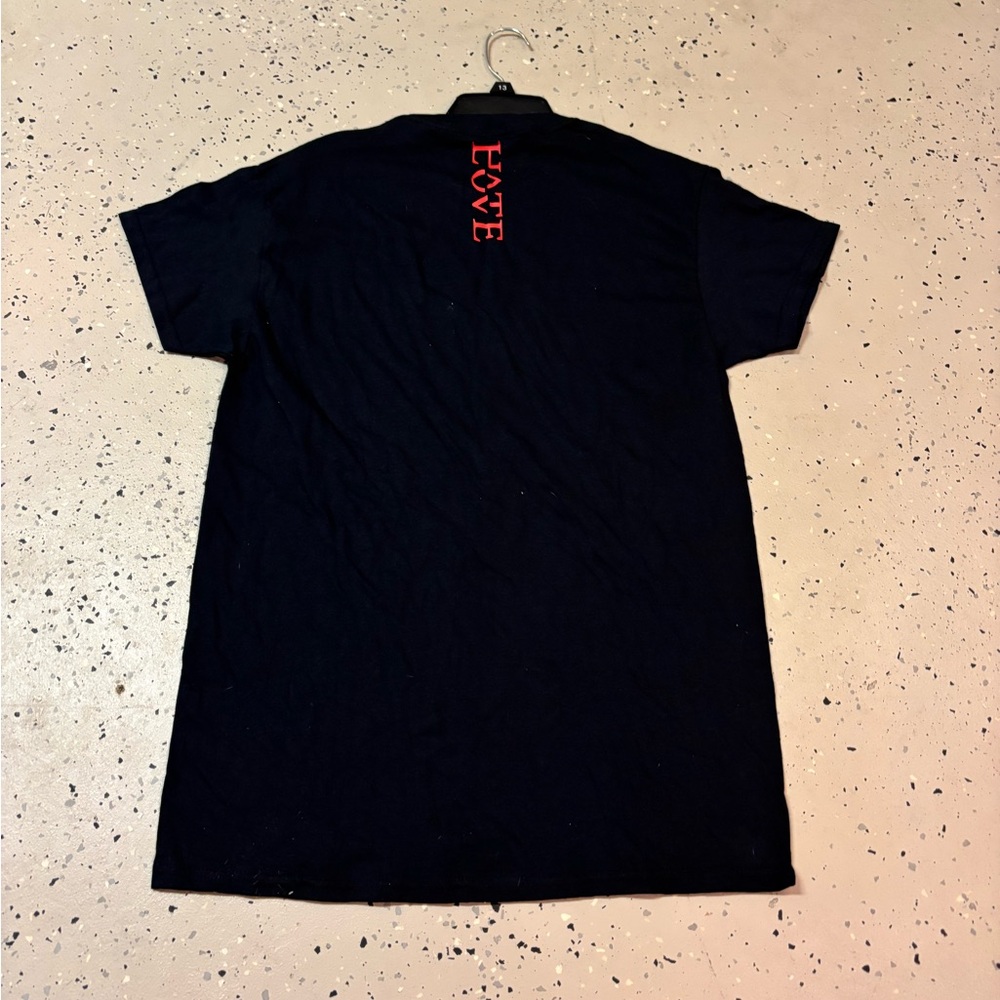 Black T-Shirt with Red Love Graphic